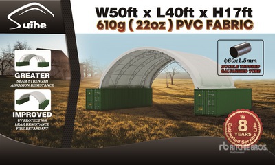 2026 Suihe C504017DR-610gPVC 50 ft x 40 ft x 17ft Storage Building (Unused)