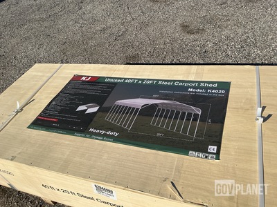KJ K4020 Steel Carport Shed - Unused