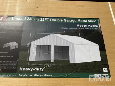 KJ K2223 Double Garage Metal Shed - Unused