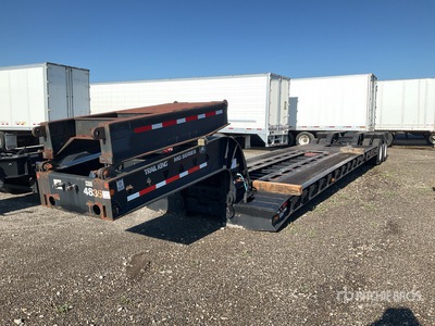 2001 Trail King TK120MED T/A 28 ft - 48 ft Extendable Removable Gooseneck Lowboy Trailer