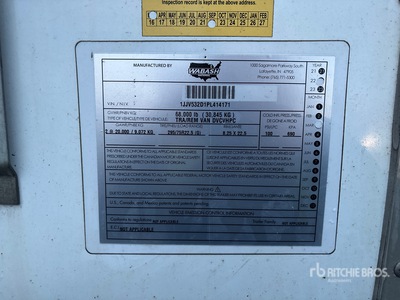 2023 Wabash 53 ft x 102 in Tri/A Van Trailer