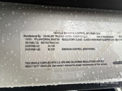 2022 Freightliner Cascadia 126 T/A Sleeper Truck Tractor