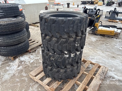 Quantity of (4) 33x12-20 Tires - Fits Skid Steer