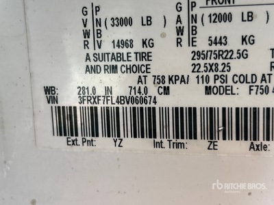 2011 Ford F-750 XLT 6x2 Rollback Truck