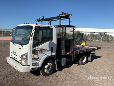2014 Isuzu NPR 4x2 Flatbed Truck