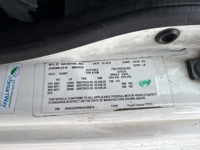 2019 International LT625 T/A Sleeper Truck Tractor