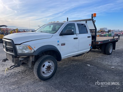 2012 Dodge Ram 5500 4x4 Crew Cab Flatbed Truck