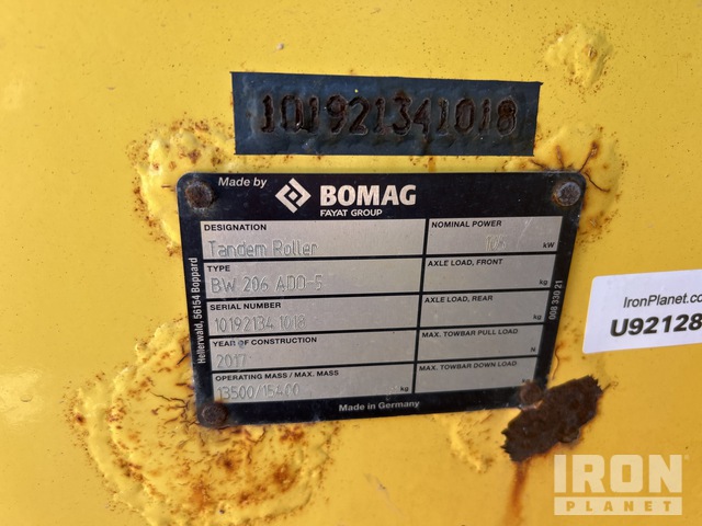 COMPACTADOR 2017 BOMAG BW206ADO5