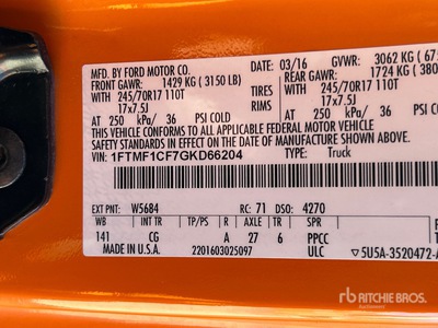 2016 Ford F-150 بيك اب