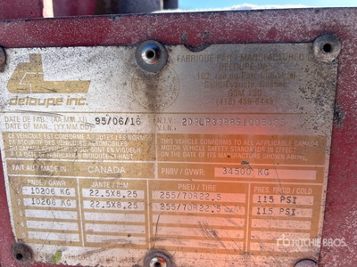 1995 Deloupe 3500 gal T/A Vakuumtankanhänger