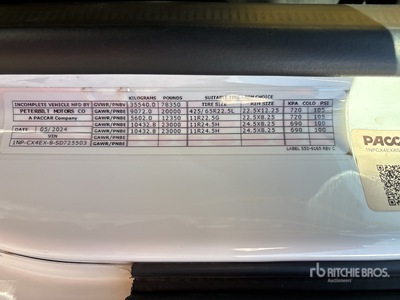 2025 Peterbilt 567 8x4 Tri/A Dump Truck