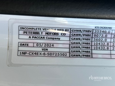 2025 Peterbilt 567 8x4 Tri/A Dump Truck