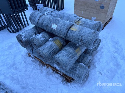 Quantity of (10) 2025 BYT FFC762 330 ft x 4 ft Galvanized Farm Schermen (Unused)