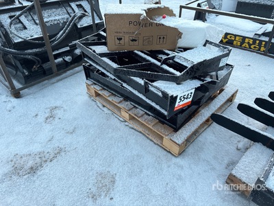 Quantity of (4) 46 in Skid Steer Forks