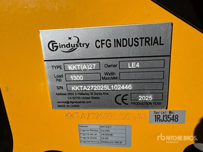 2026 CFG KKTA27 Mini Compact Track Loader (Unused)