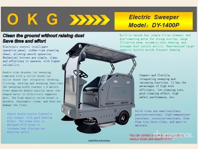 2025 OKG DY-1400P Ride-On Electric Barredora (Sin Usar) / Floor Sweeper (Unused)