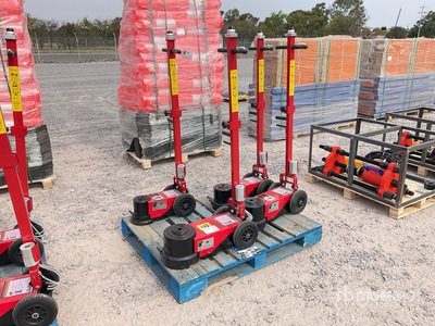 Quantity of (4) 2025 OKG 120T-2&100T-2&80T-2&50T-2 Qty of (4)Air Floor Jack Wagenheber (Unused)