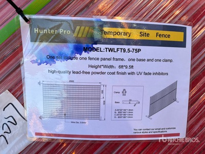 2025 SHUNYI TWLFT9.5-75P Clôture (Unused)