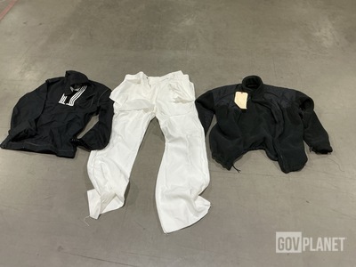 (3) Parka Liners, (3) Men’s Trousers, (30) Men’s Jumpers & Assorted Items