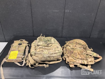 (33) Hydration System Carriers, (2) Medium MOLLE Rucksack Sets & Assorted Items
