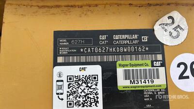 2012 Cat 627H Motorscraper