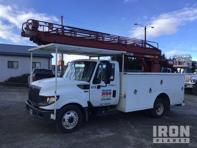 Wilkie 54 ft on 2013 International TerraStar 4x2 Ladder Boom Truck