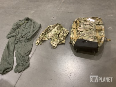 (2) Duffel Bags, (46) Jackets, (2) Pairs of Flyer's Coveralls & Assorted Items