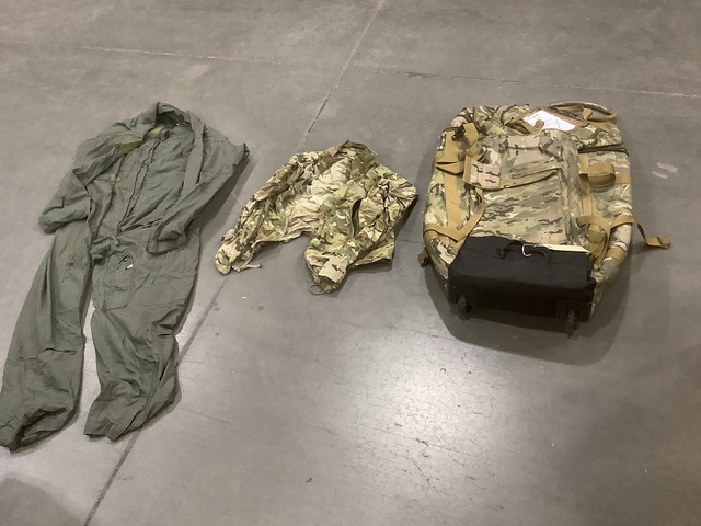 (2) Duffel Bags, (46) Jackets, (2) Pairs of Flyer's Coveralls & Assorted Items