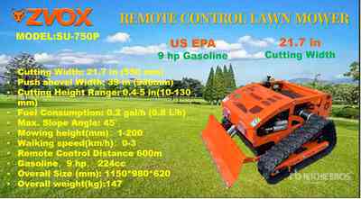 2025 ZVOX SU-750P Remote Control Lawn Mower (Unused)