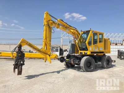 2001 Geismar 360 Excavadora Hidraulica sobre Neumaticos con Sistema para Vias de Tren / Hi Rail Wheel Excavator