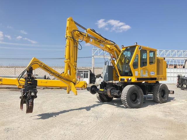2001 Geismar 360 Excavadora Hidraulica sobre Neumaticos con Sistema para Vias de Tren / Hi Rail Wheel Excavator