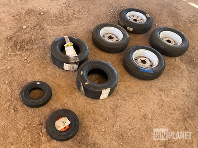 (4) Tires w/Wheels & (4) Assorted Tires