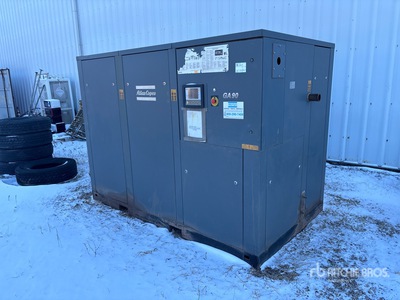 1999 Atlas Copco GA 90 Skid-Mounted Air Compressor