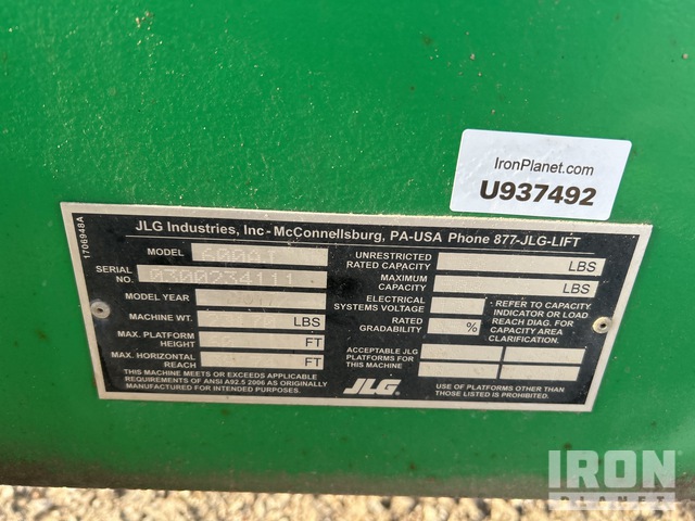 ELEVADOR ARTICULADO 2017 JLG 4WD 600AJ