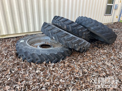 Quantity of (4) Firestone 380/90R46 Tires w/Wheels