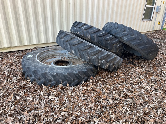 Quantity of (4) Firestone 380/90R46 Tires w/Wheels