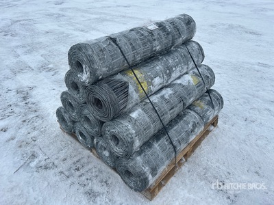 Quantity of (10) 2024 BYT FFC762 330 ft x 4 ft Galvanized Farm 柵 (Unused)