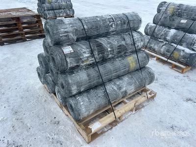 Quantity of (10) 2024 BYT FFC762 330 ft x 4 ft Galvanized Farm 柵 (Unused)