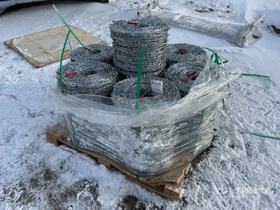 Quantity of (15) 2025 BYT BW04 130 ft - 4 Barbs Barbed Wire (Unused)