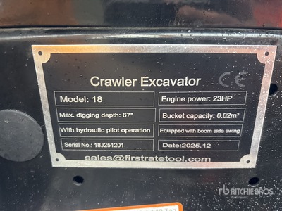 2025 VICSEC VC16 Mini Excavator (Unused)