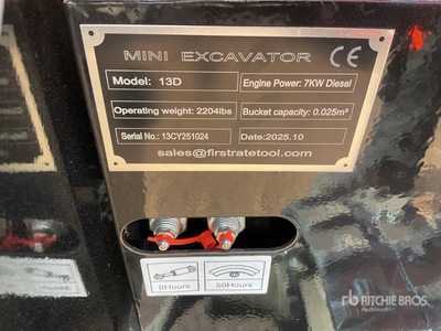 2026 VICSEC VC13D-Y Mini Excavator (Unused)