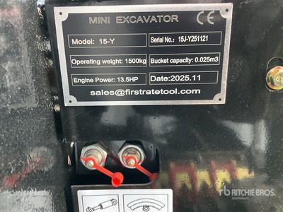 2026 VICSEC VC15J-Y Mini Excavator (Unused)