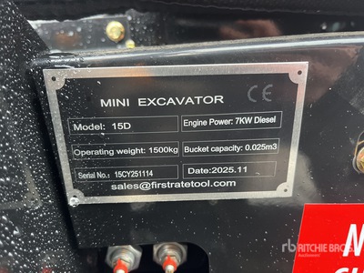 2025 VICSEC VC15D Mini Excavator (Unused)