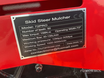 2025 GIYI GY-72pro Broyeur pour chargeuse à différentiel (Unused)