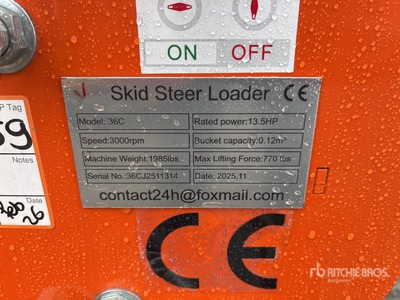 2025 SDLOOL SL36CD Skid Steer Loader (Unused)