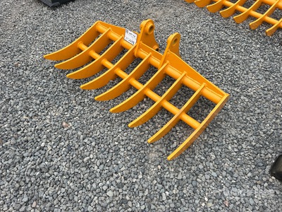 2026 GIYI 38 in Excavator Rake - Fits Cat 303 (Unused)
