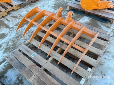 2026 GIYI 46 in Excavator Rake - Fits Cat 303 (Unused)