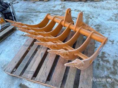 2026 GIYI 48 in Excavator Rake - Fits Cat 307 (Unused)