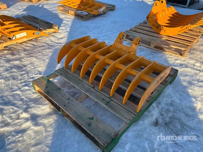 2026 GIYI 44 in Excavator Rake - Fits Cat 305 (Unused)