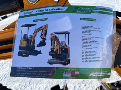 2025 VICSEC VC15J-Y Mini Excavator (Unused)